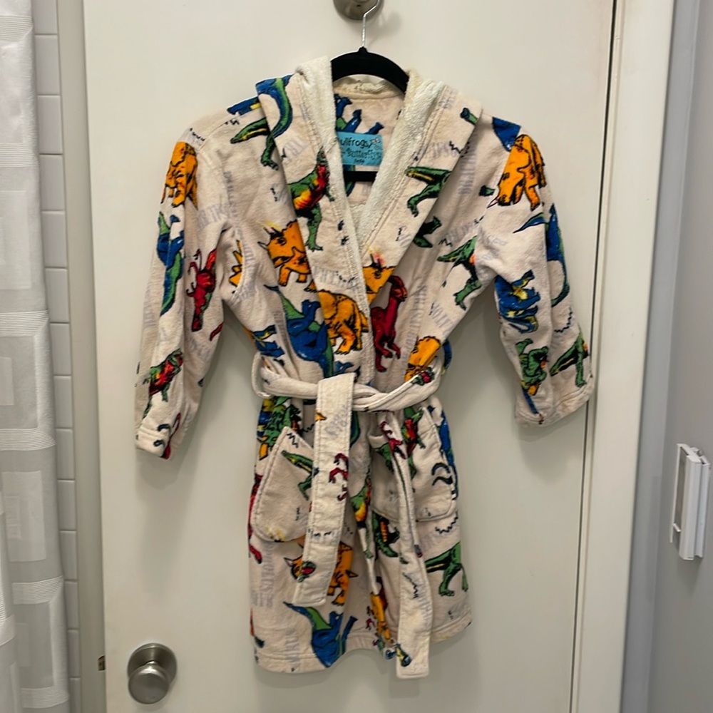 Kids Dinosaur Hooded Robe!